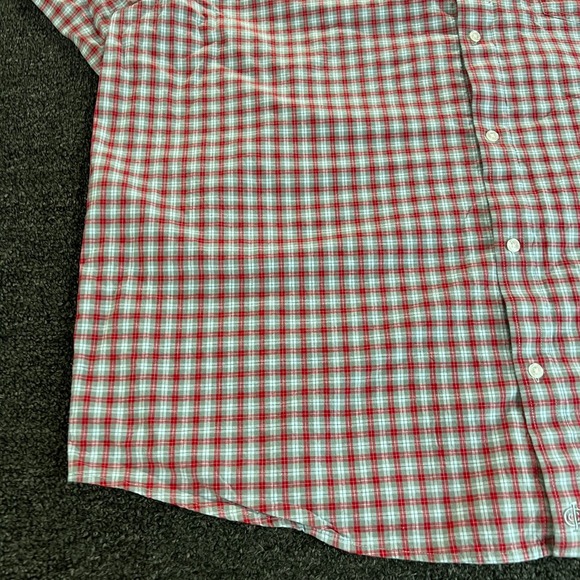Cody James Core Shirt Mens XXL Gray Red Plaid Short Sleeve Button Western Rodeo - Picture 4 of 10